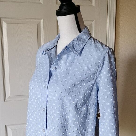 Charter Club relaxed fit Swiss dot shirt 12P - Picture 2 of 9